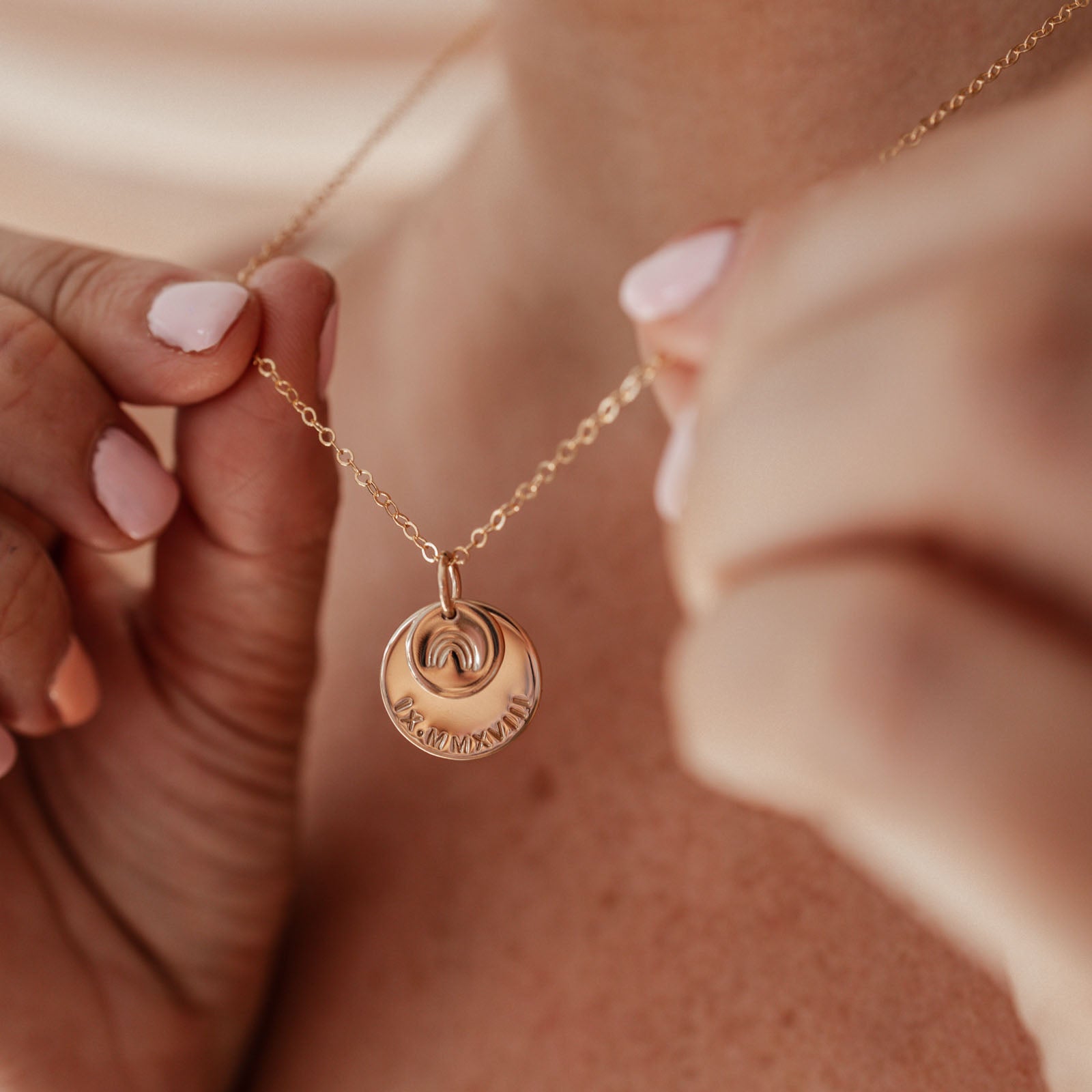 Soren • Large & Small Stacking Pendant Necklace