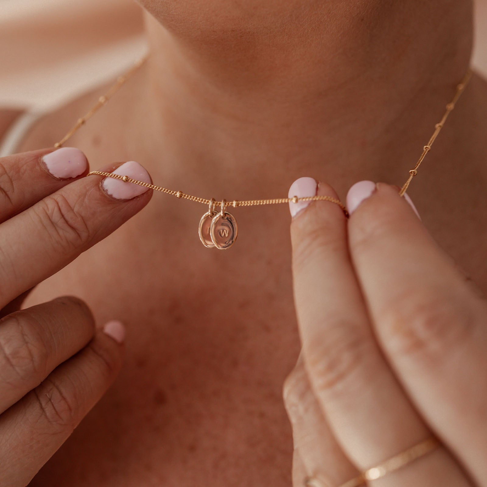 Juniper • Tiny Oval Necklace