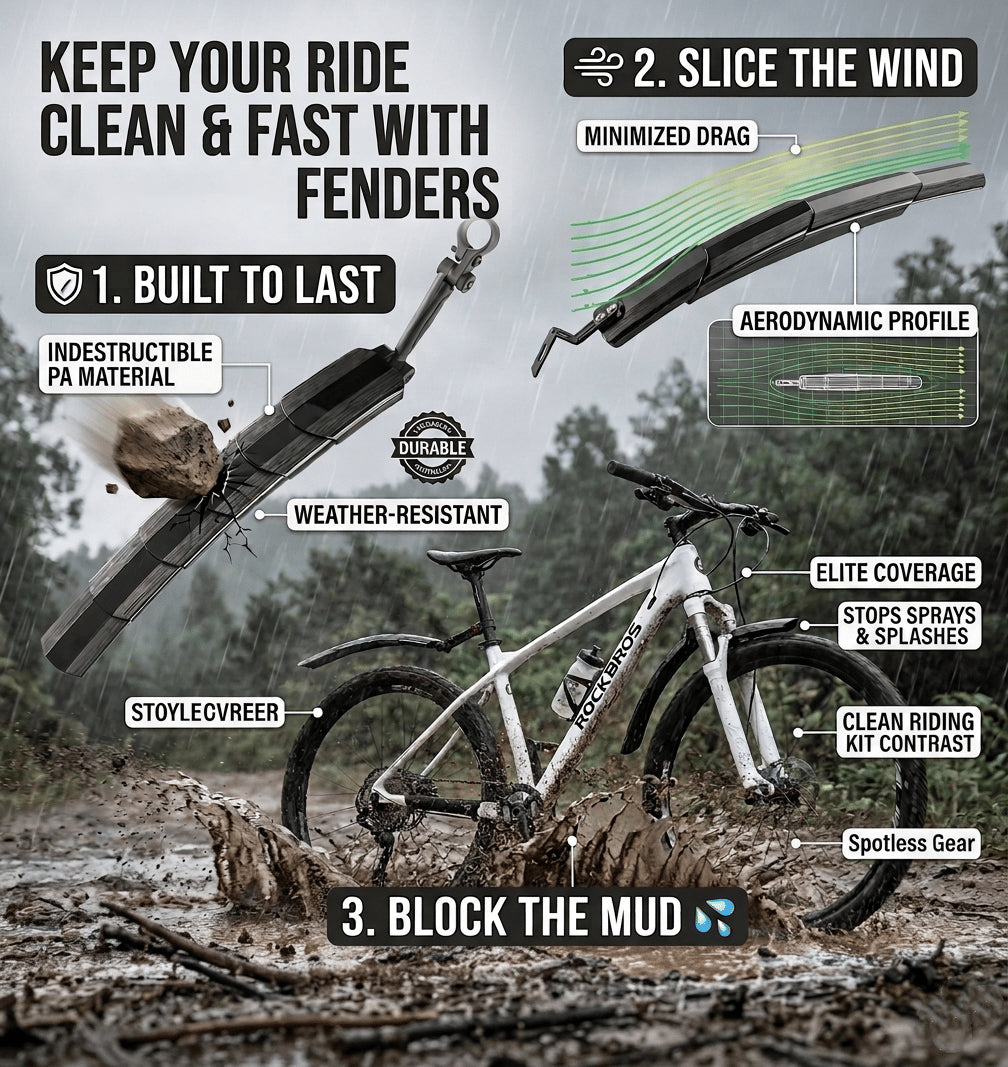 🚲  Retractable Bike Mudguards