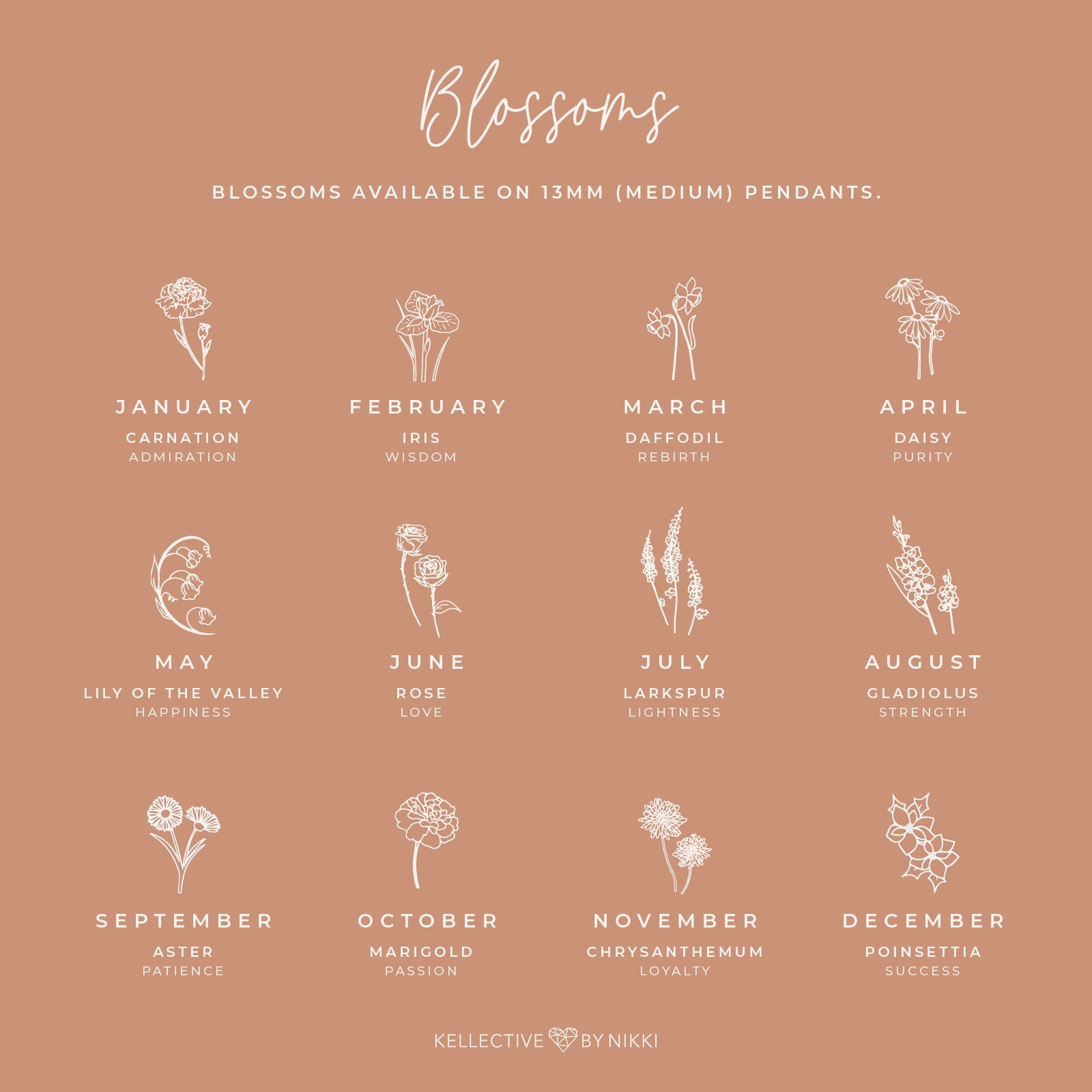 Chrysanthemum • Loyalty • November Birth Flower