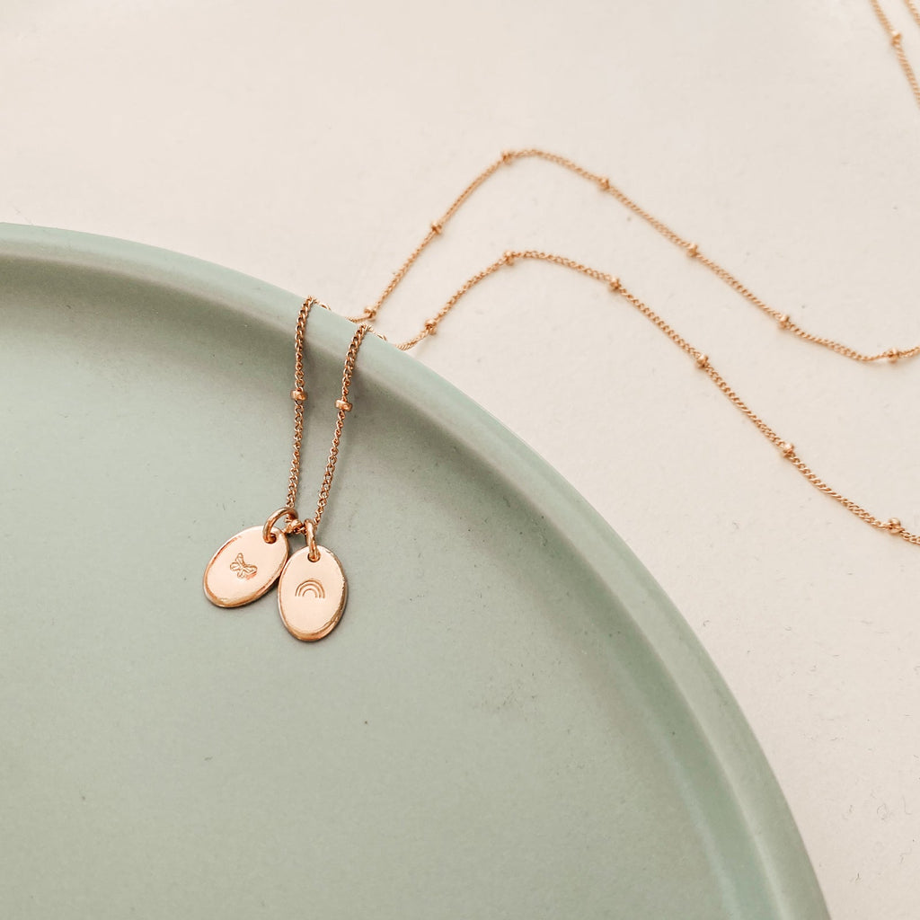 Juniper • Tiny Oval Necklace