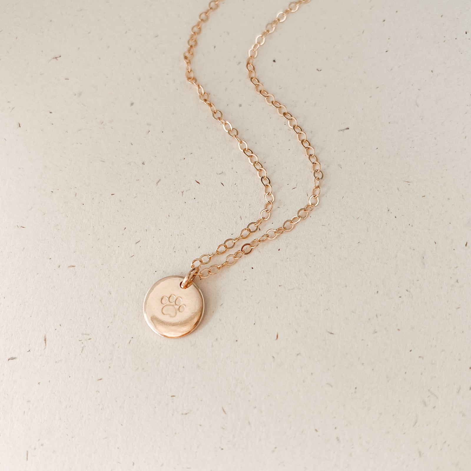 Paw Print Symbol Small Pendant Necklace