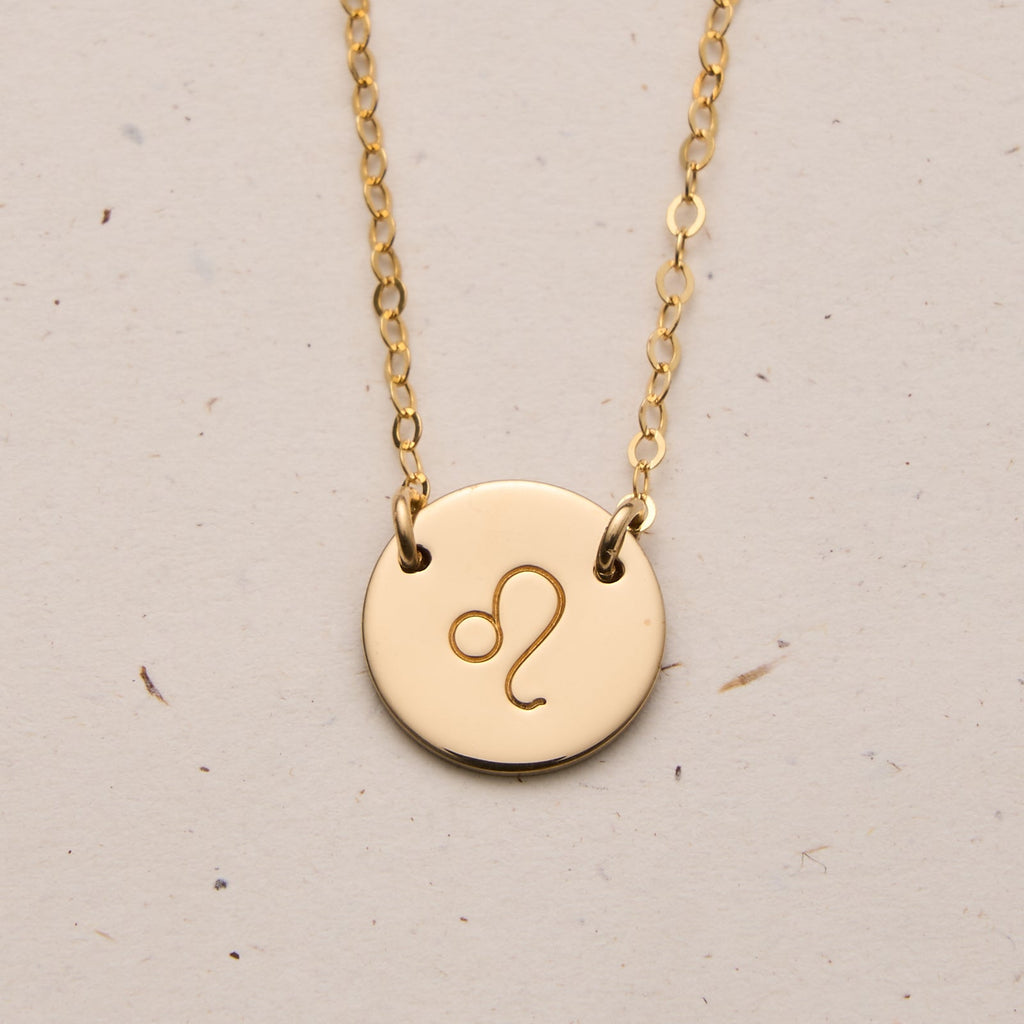 Star Sign Necklace • Medium Double Hole Pendant Necklace